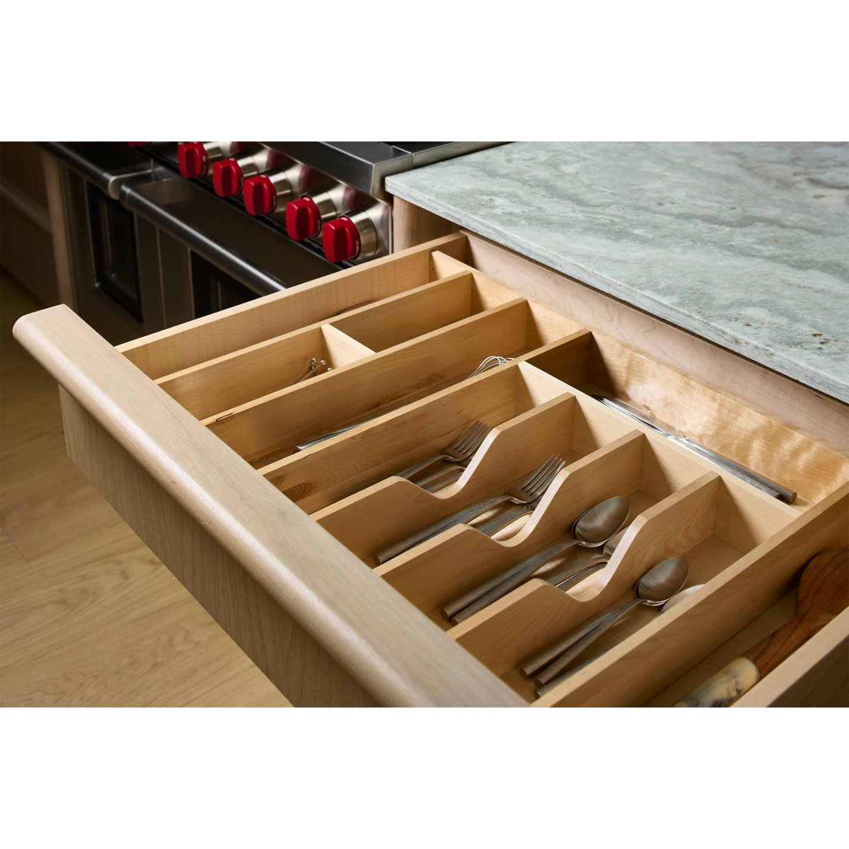 Rev-A-Shelf Wood Trim-to-Fit Utensil and Cutlery Drawer Organizer Insert